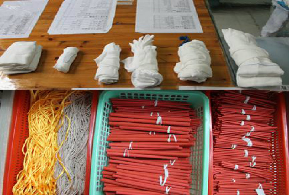 做手术除了医疗器械以外，这些东西都是手术辅助必备物品，闲暇之余，我们就要开始制作这些辅助用品。纱布的型号、手术用线的种类也是繁多，这都需要我们工作人员一一区分、归类。